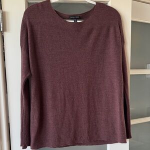 Eileen Fisher Women's Maroon Crew Neck Sweater